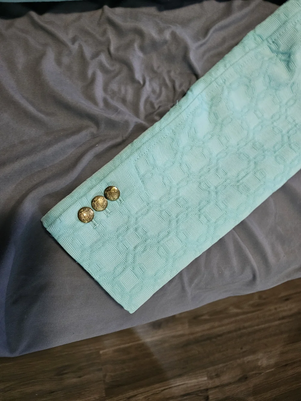 Banana Republic Mint Blazer with Gold Buttons